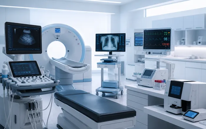 Medical ultrasound diagnostic machine with monitor and controls