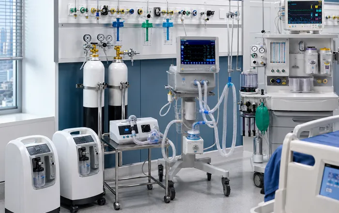 Medical oxygen cylinder with regulator and pressure gauge